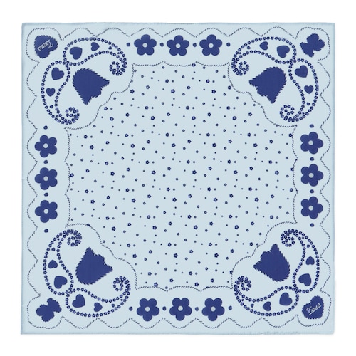 Square sky blue Scarf TOUS Motifs Paisley
