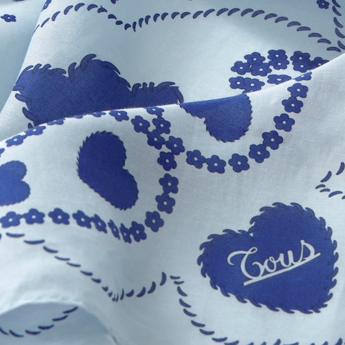 Square sky blue Scarf TOUS Motifs Paisley