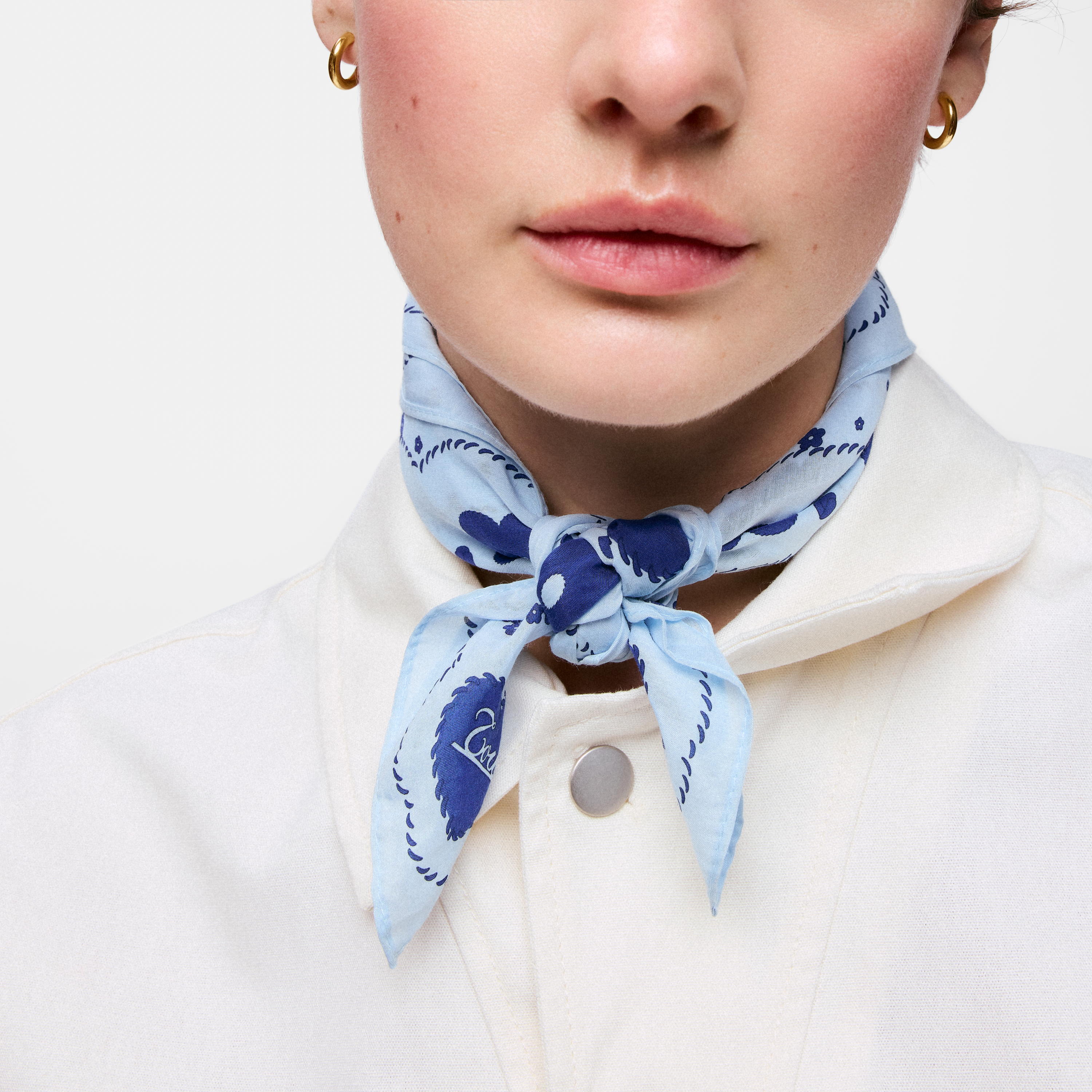 Square sky blue Scarf TOUS Motifs Paisley