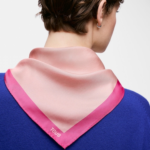 Quadratischer lilafarbener Schal TOUS Double Way Gradient