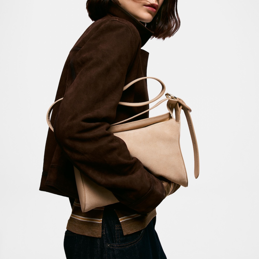 Bandolera de piel peque&ntilde;a arena TOUS&nbsp;Arlette