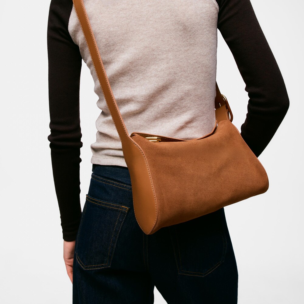 Bandolera de pell petita camel TOUS&nbsp;Arlette