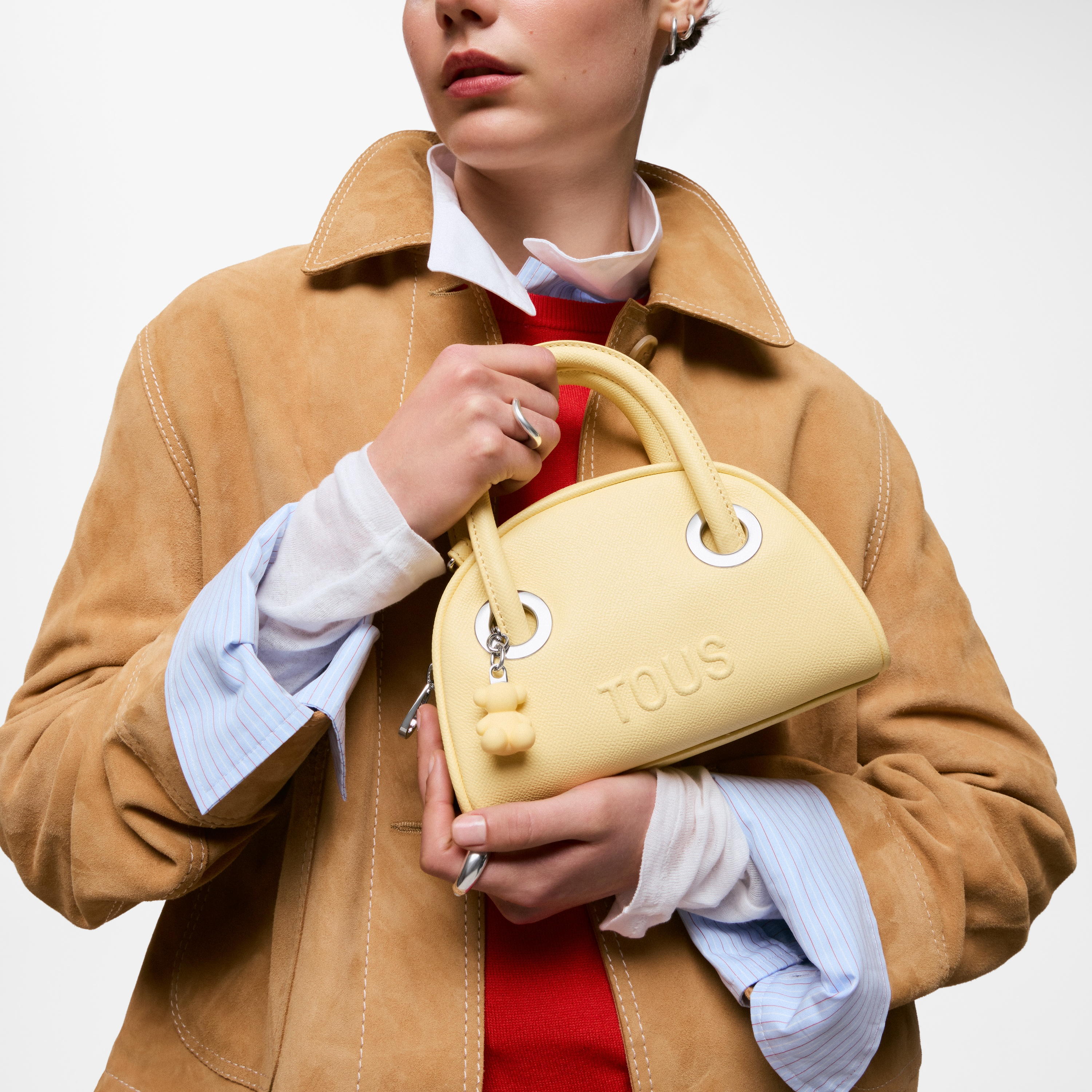 Small yellow Bowling bag TOUS Poppy
