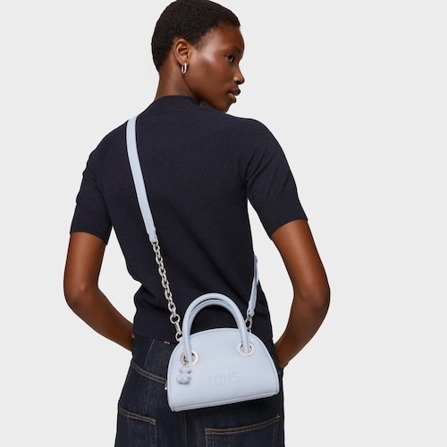 Borsa bowling piccola grigio azzurra TOUS Poppy