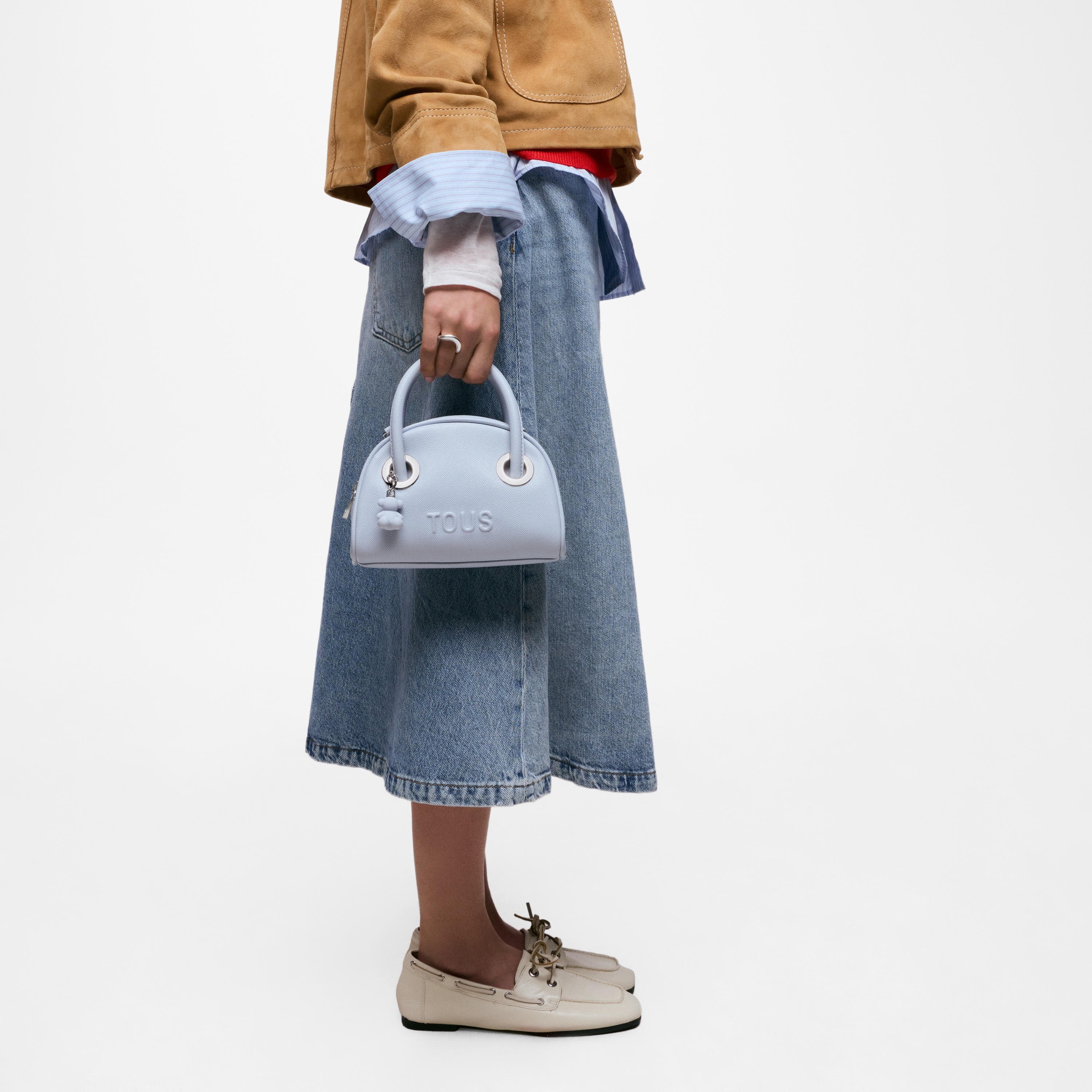 Small grayish blue Bowling bag TOUS Poppy