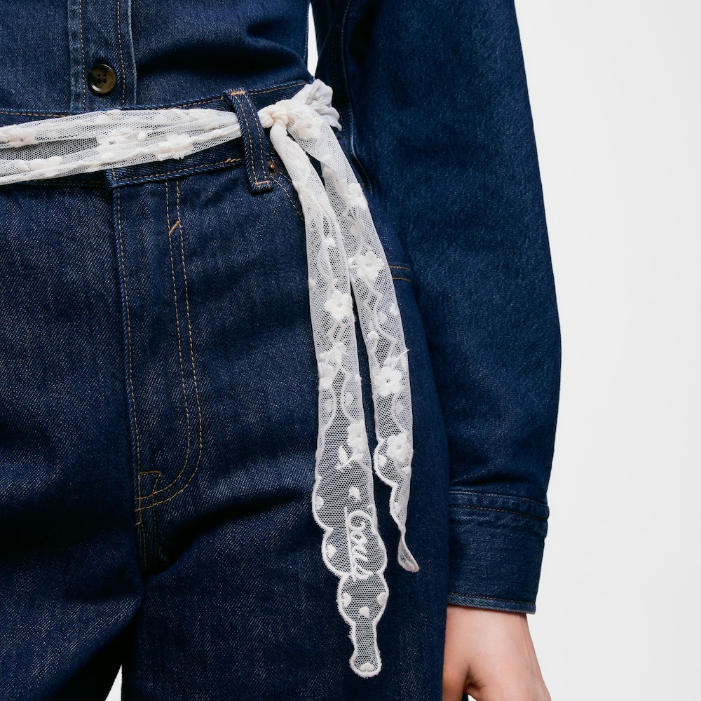 Pa&ntilde;uelo bordado beige TOUS Daisy