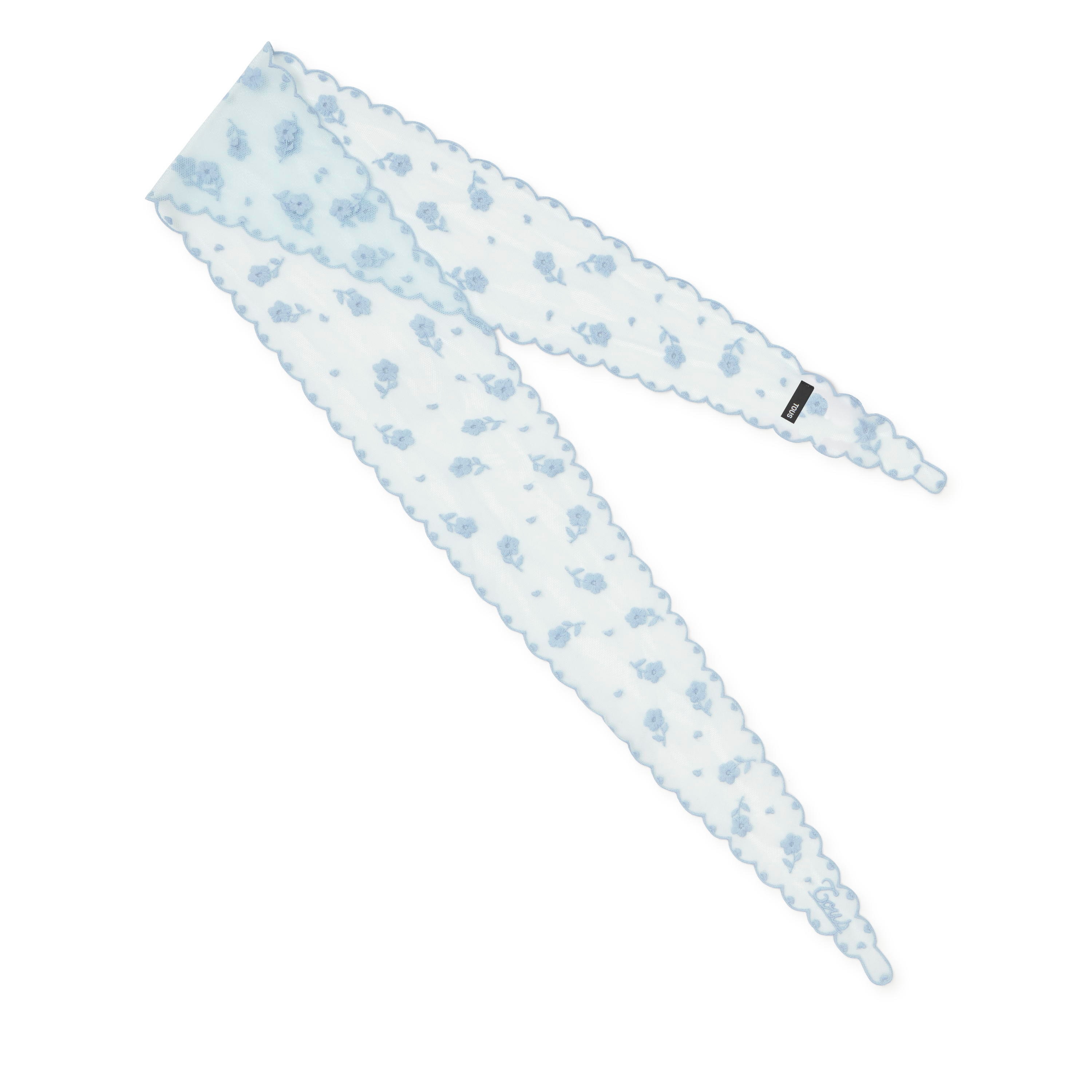 Sky blue embroidered Scarf TOUS Daisy