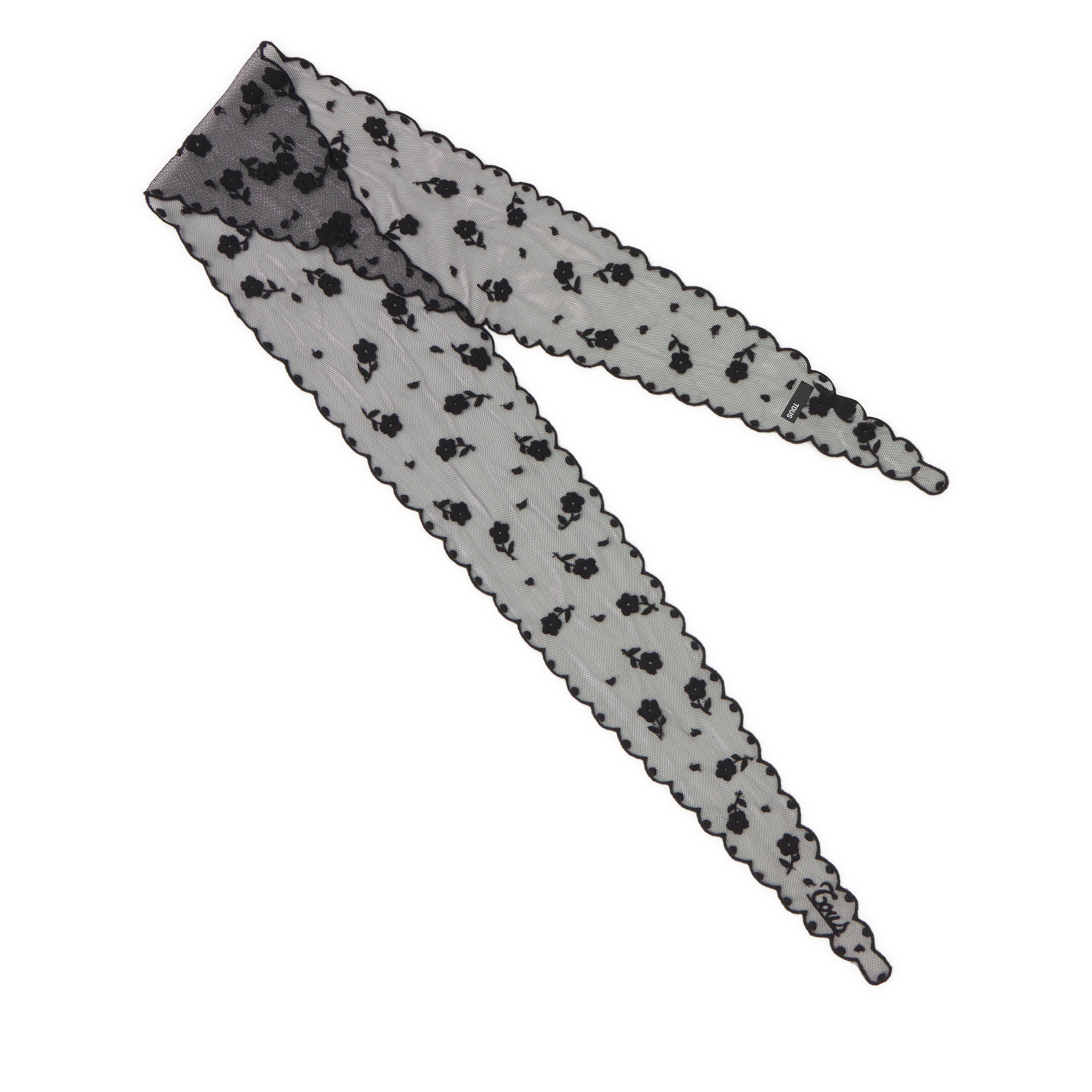 Black embroidered Scarf TOUS Daisy