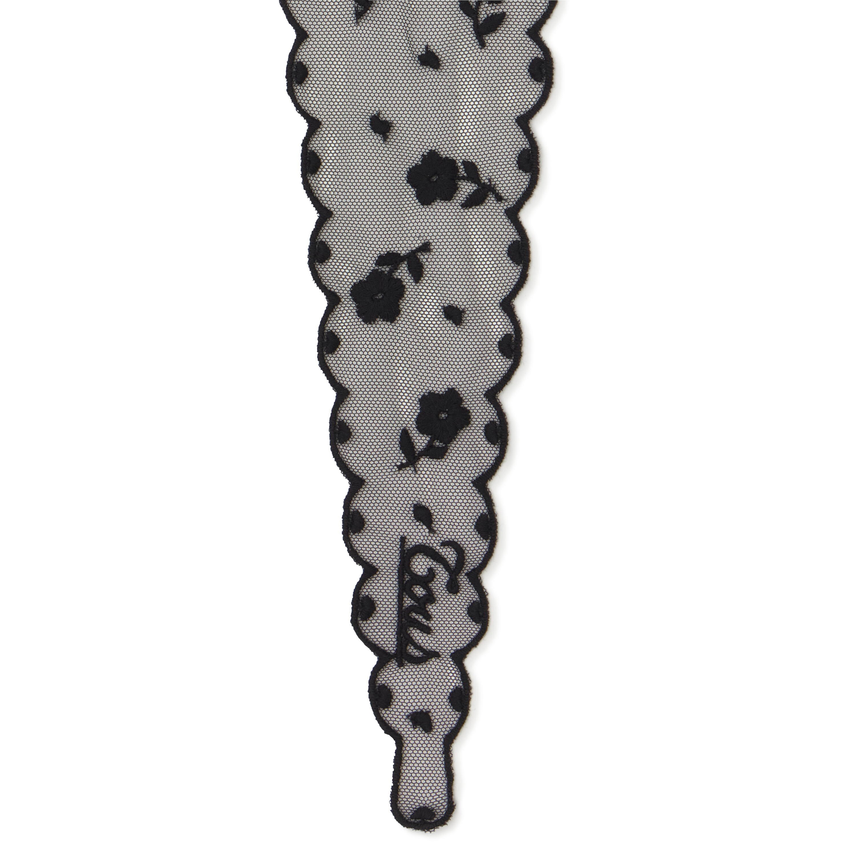 Black embroidered Scarf TOUS Daisy
