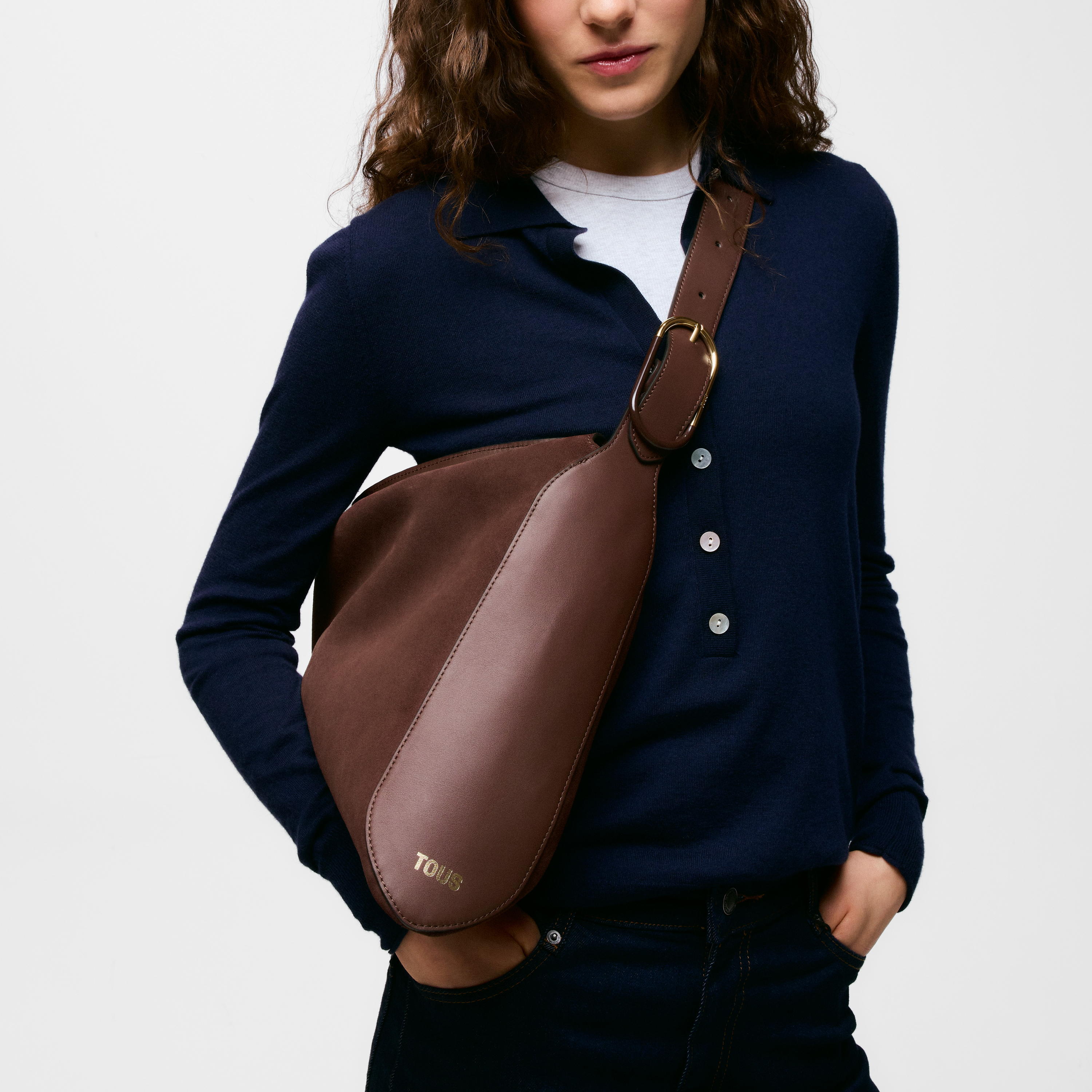 Brown leather Shoulder bag TOUS Arlette