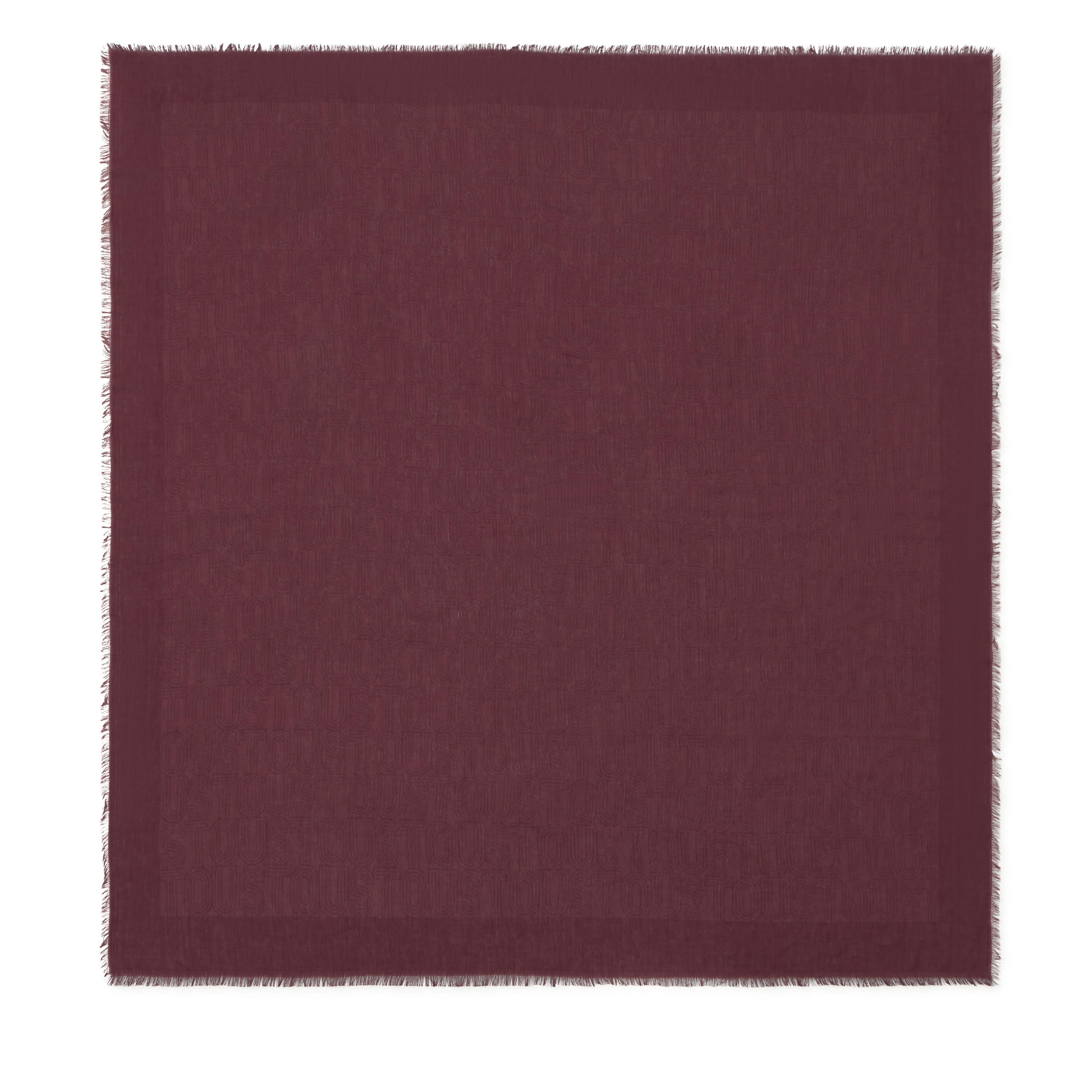 Burgundy Scarf TOUS Silhouette Jacquard