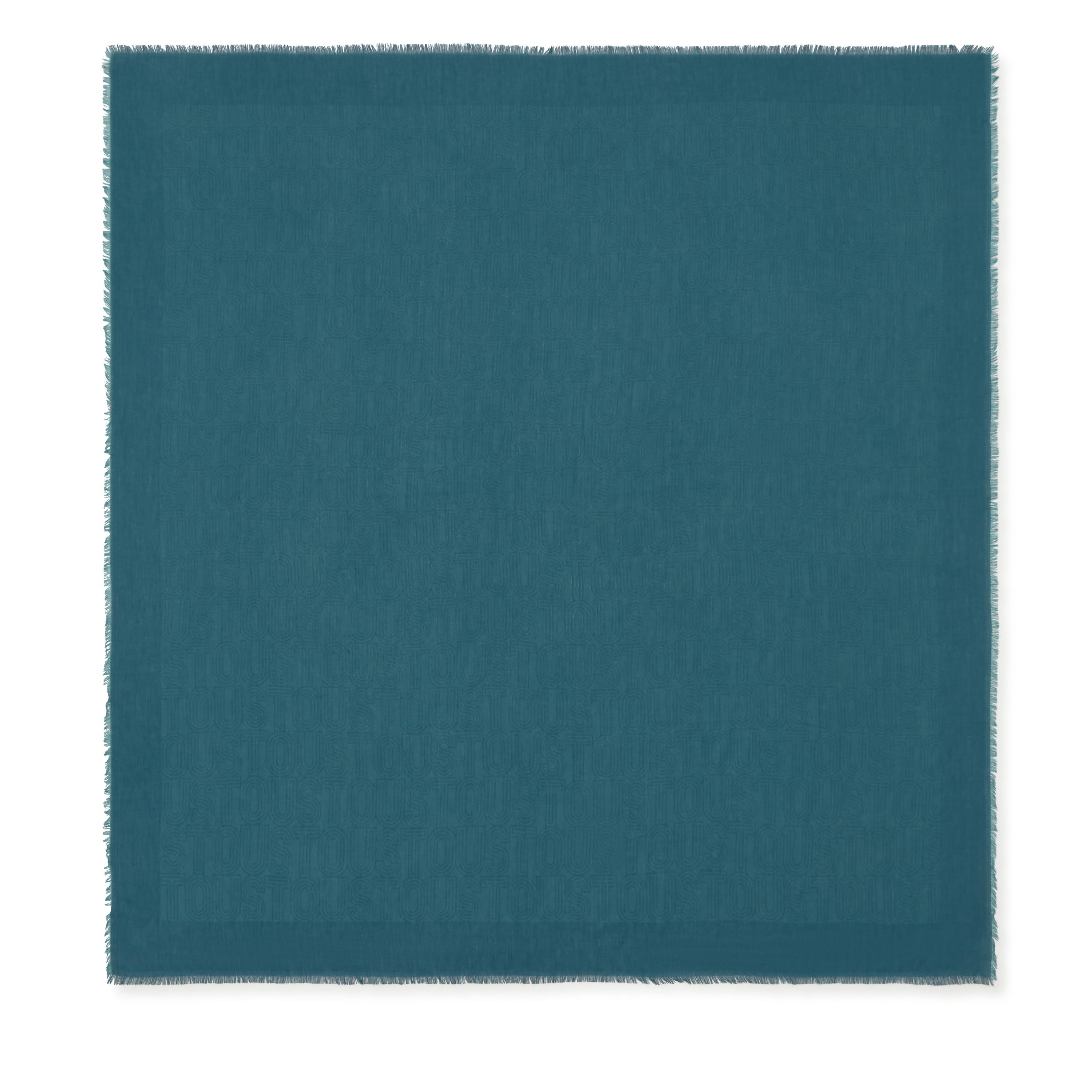 Turquoise Scarf TOUS Silhouette Jacquard