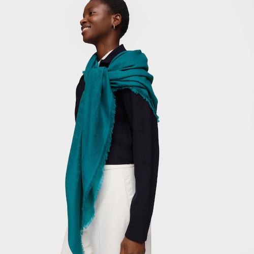 Pañuelo TOUS Silhouette Jacquard turquesa