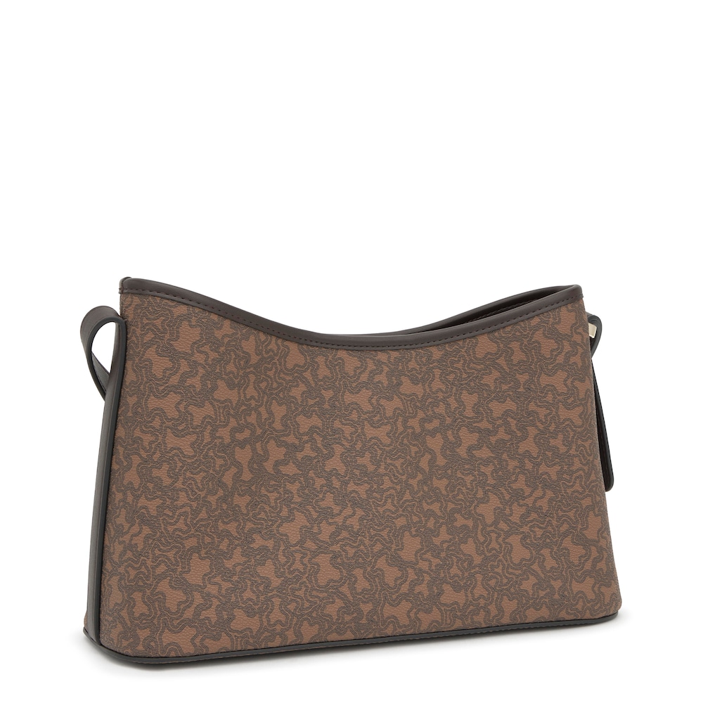 Bandolera grande marr&oacute;n Kaos Mini Lines