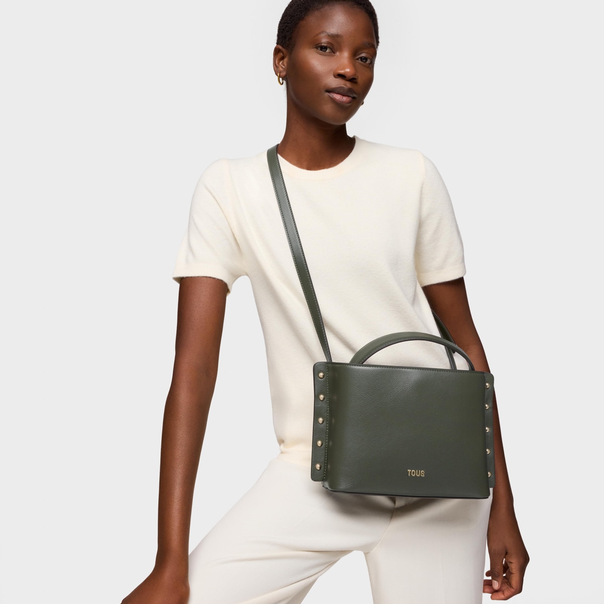 Tous - Bandolera Mediana Caqui Tous Jewelry Studs - Caqui