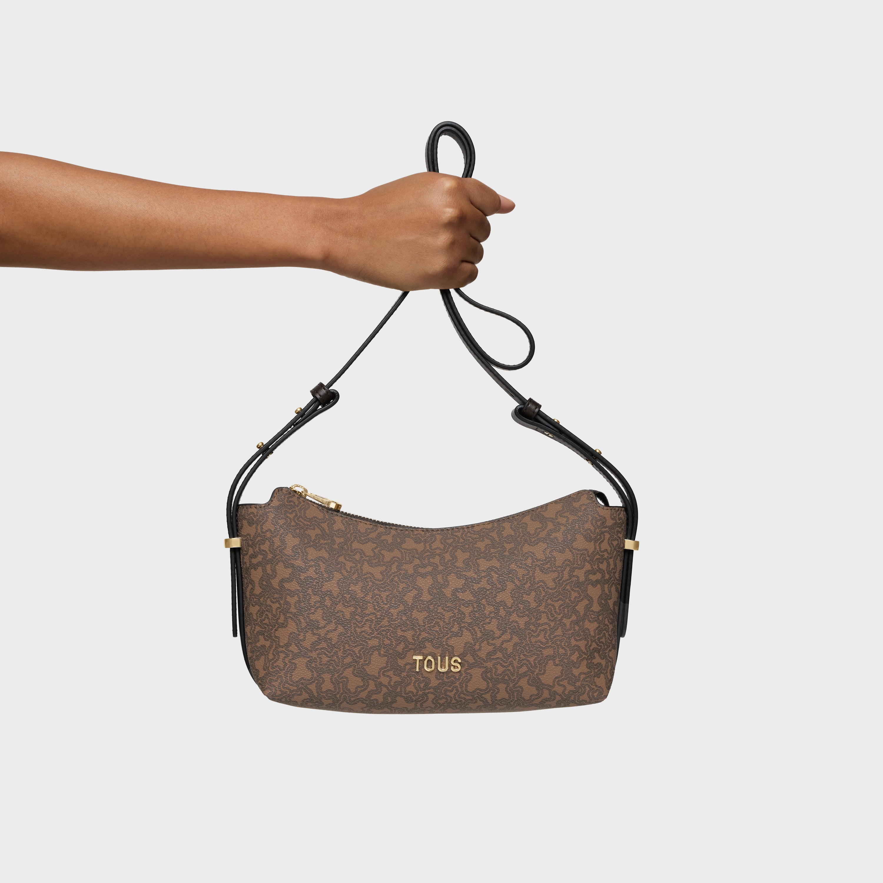 Medium brown Crossbody bag TOUS Kaos Mini Lines