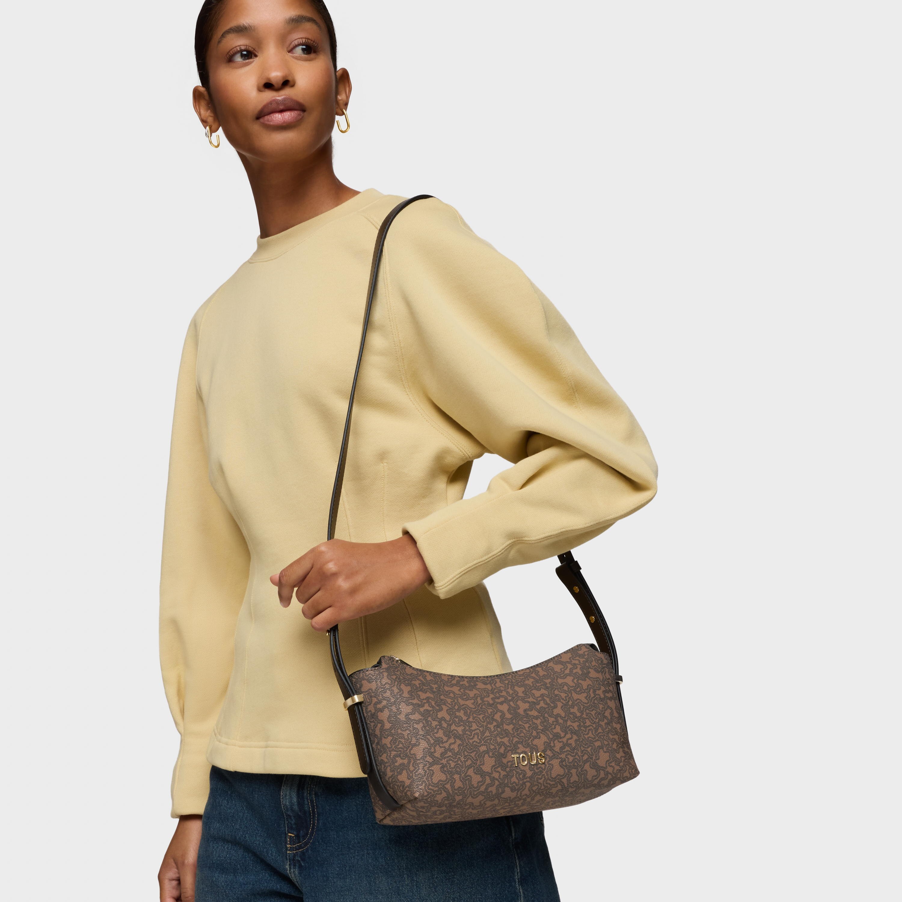 Medium brown Crossbody bag TOUS Kaos Mini Lines