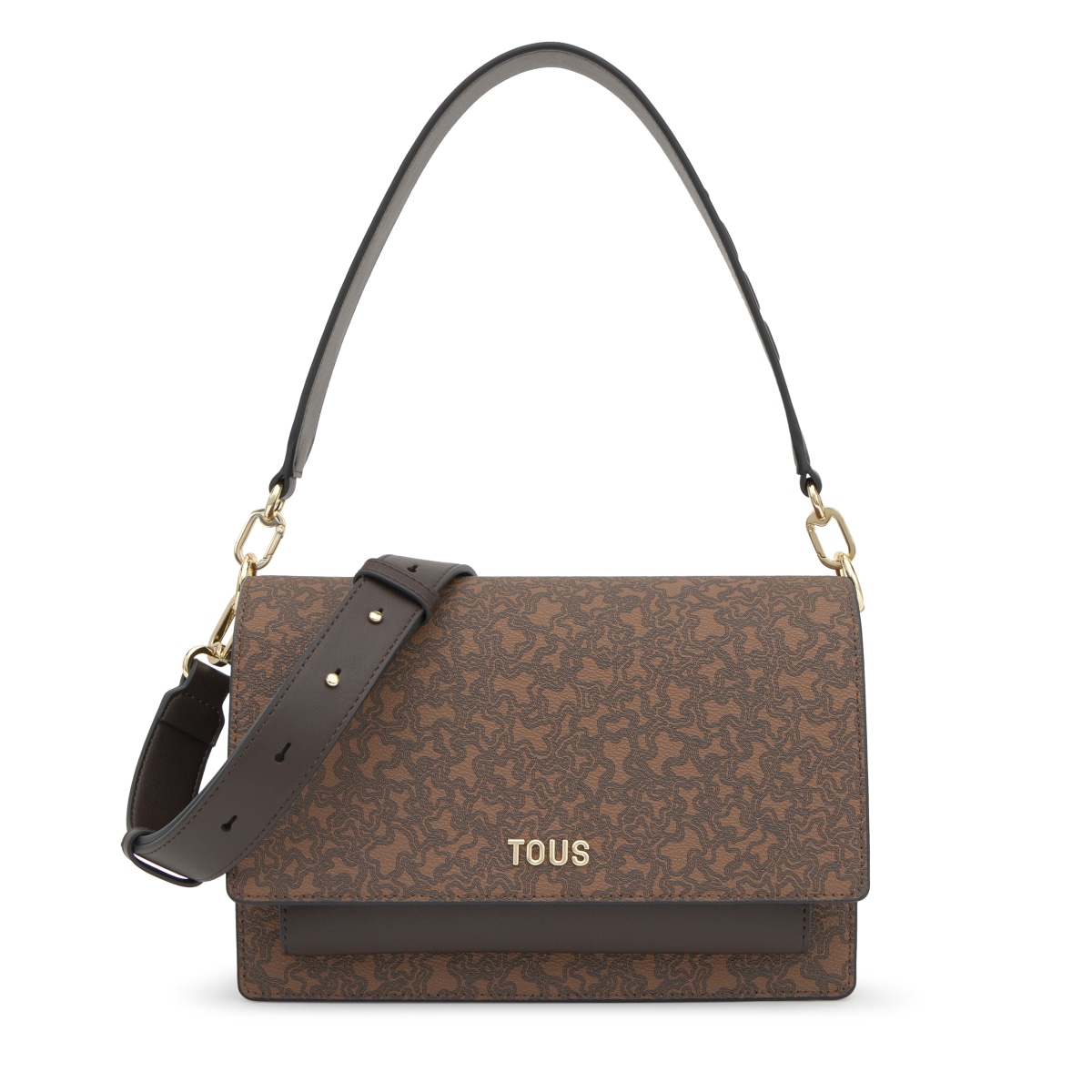 Tous - Bandolera Mediana Marrón Audree Kaos Mini Lines - Marrón