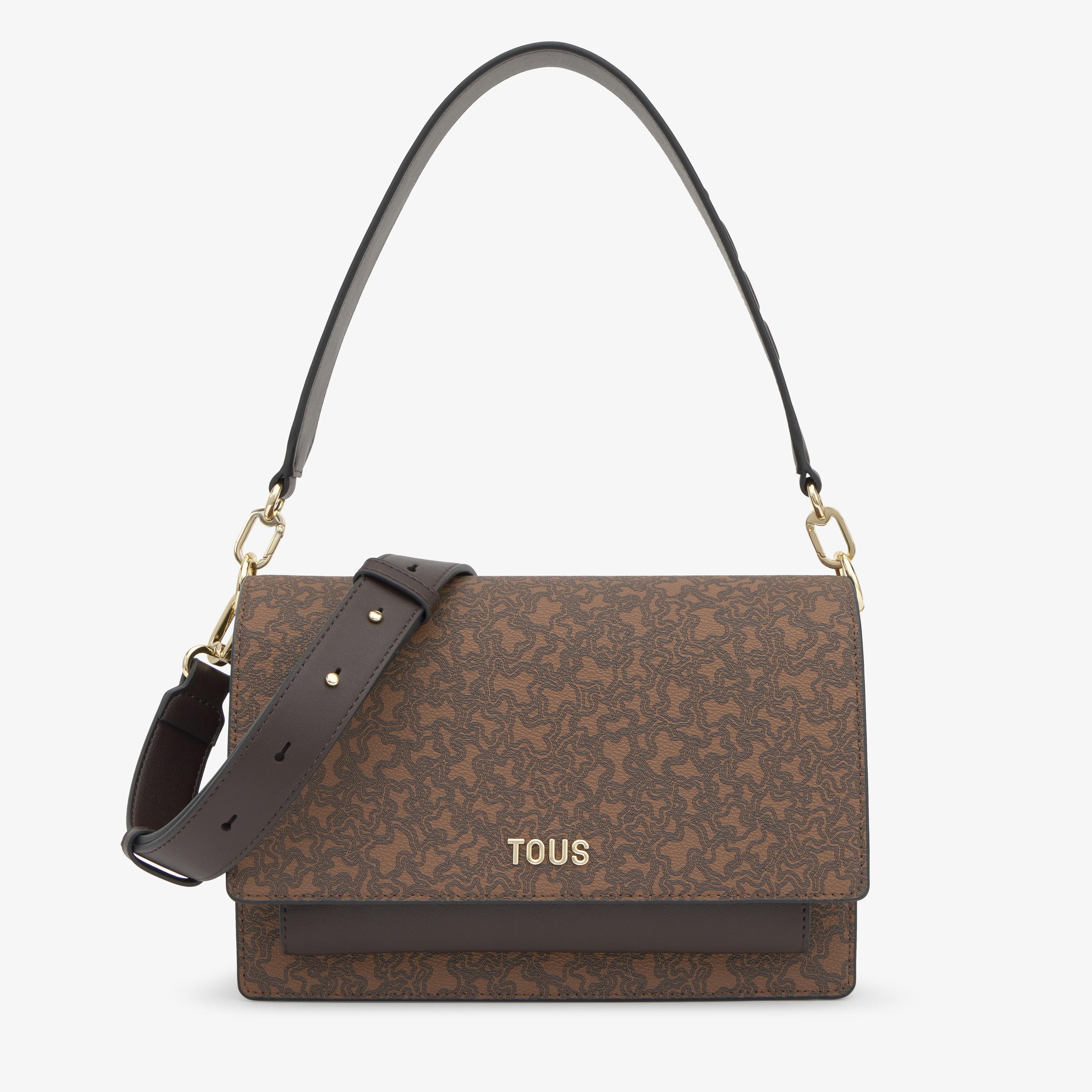 Medium brown Crossbody bag TOUS Audree Kaos Mini Lines