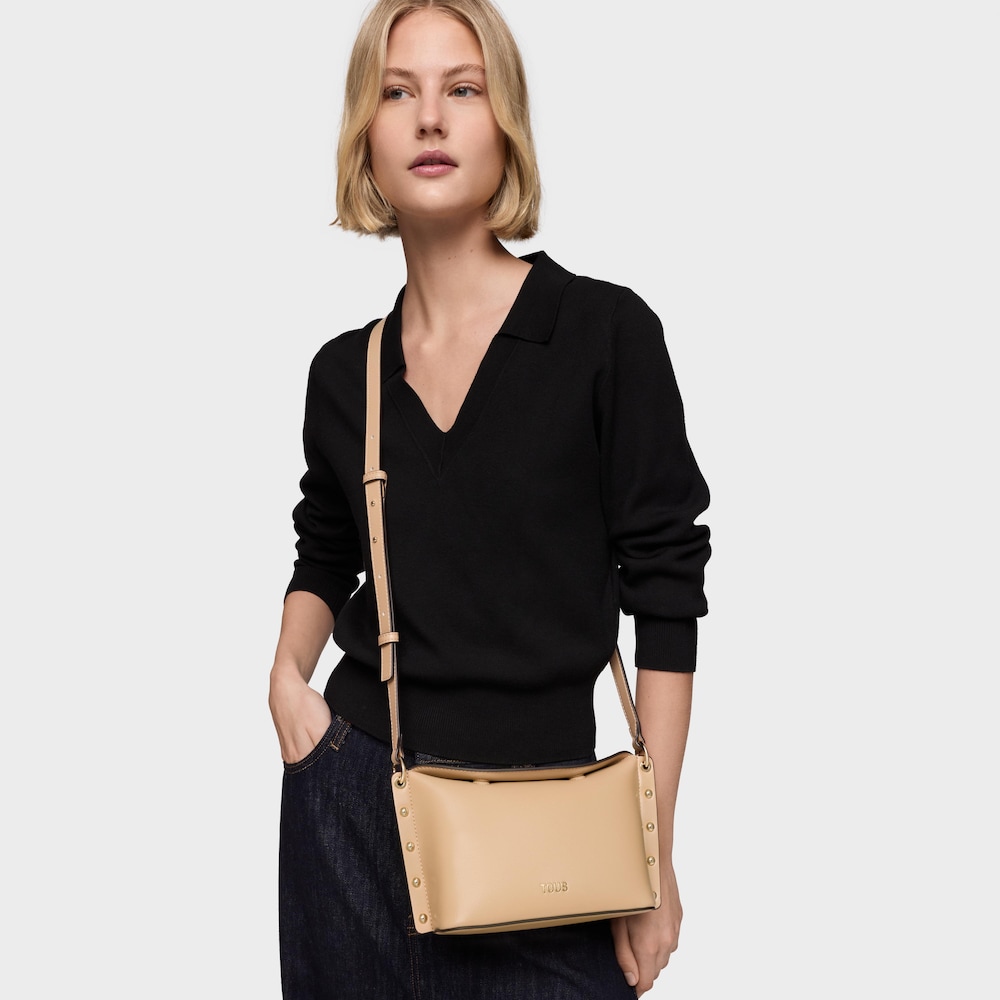 Small sand-colored Crossbody bag TOUS Jewelry Studs
