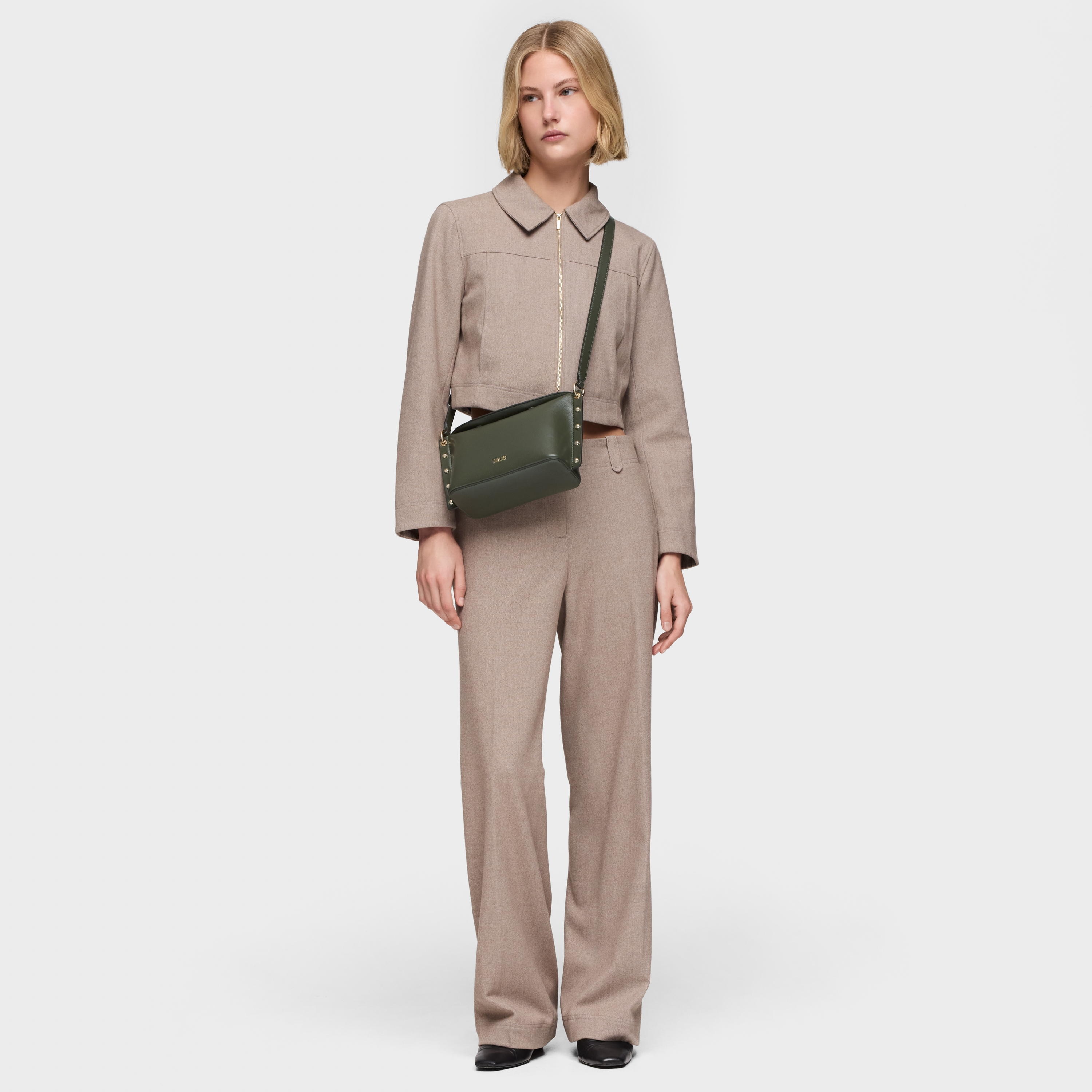 Small khaki Crossbody bag TOUS Jewelry Studs