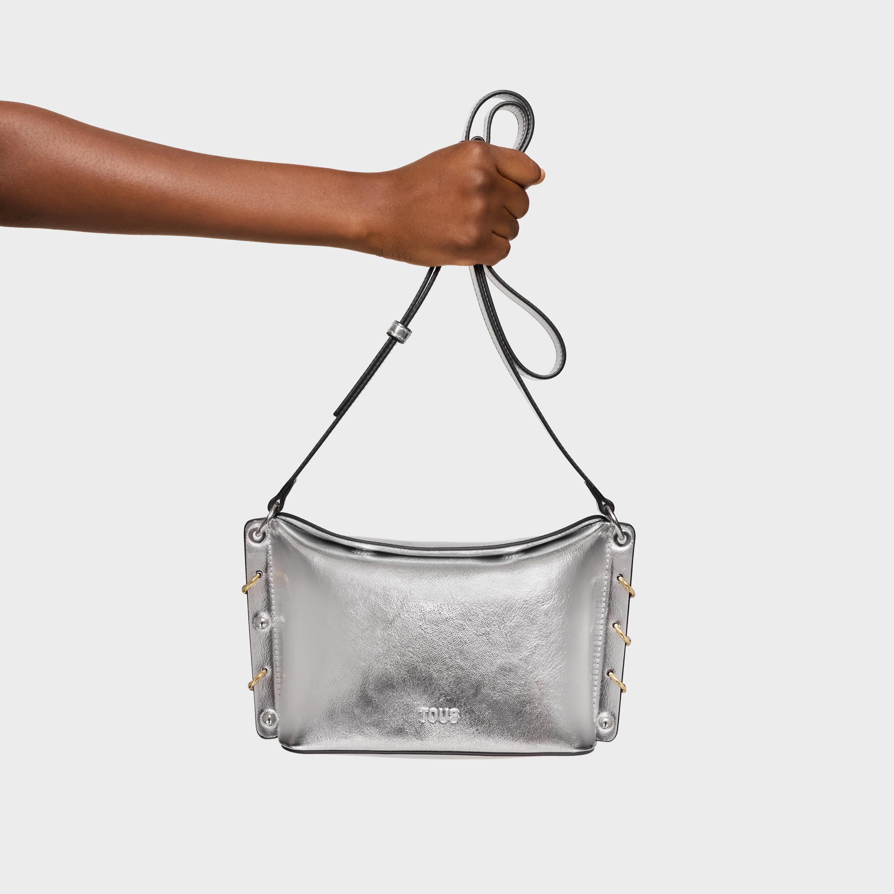 Small silver-colored Crossbody bag TOUS Jewelry Studs | TOUS