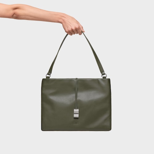 Bolso de hombro caqui TOUS Shadow