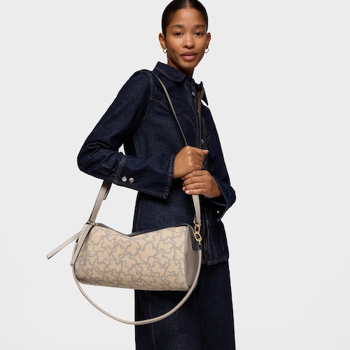 Średnia szarobrązowa Torebka przez ramię TOUS Kaos Icon 