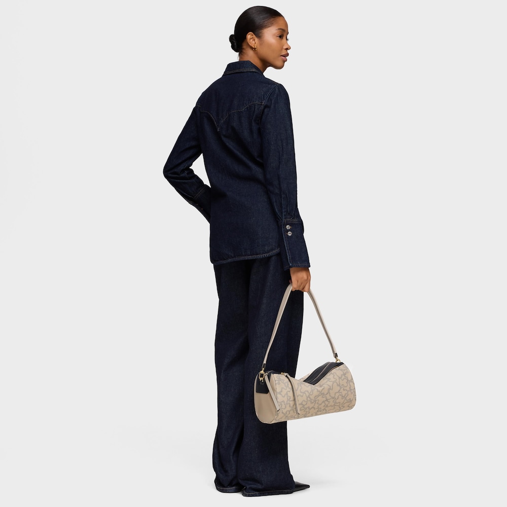 Średnia szarobrązowa Torebka bowling TOUS Kaos Icon