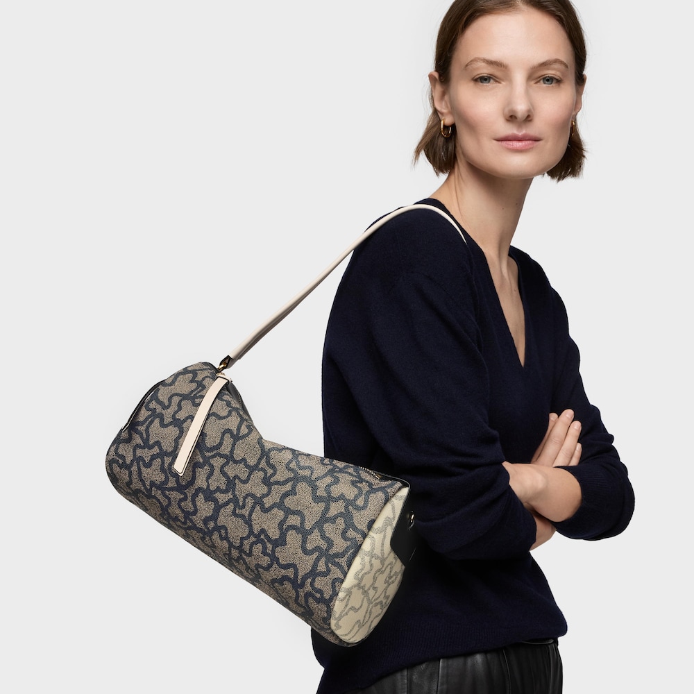 Stredne veľk&aacute; čierna Crossbody kabelka TOUS Kaos Icon