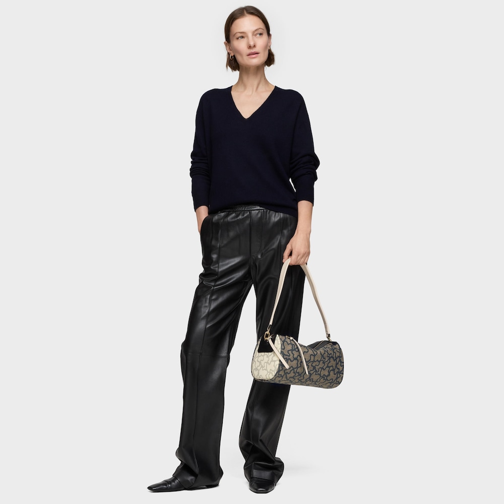 Stredne veľk&aacute; čierna Crossbody kabelka TOUS Kaos Icon