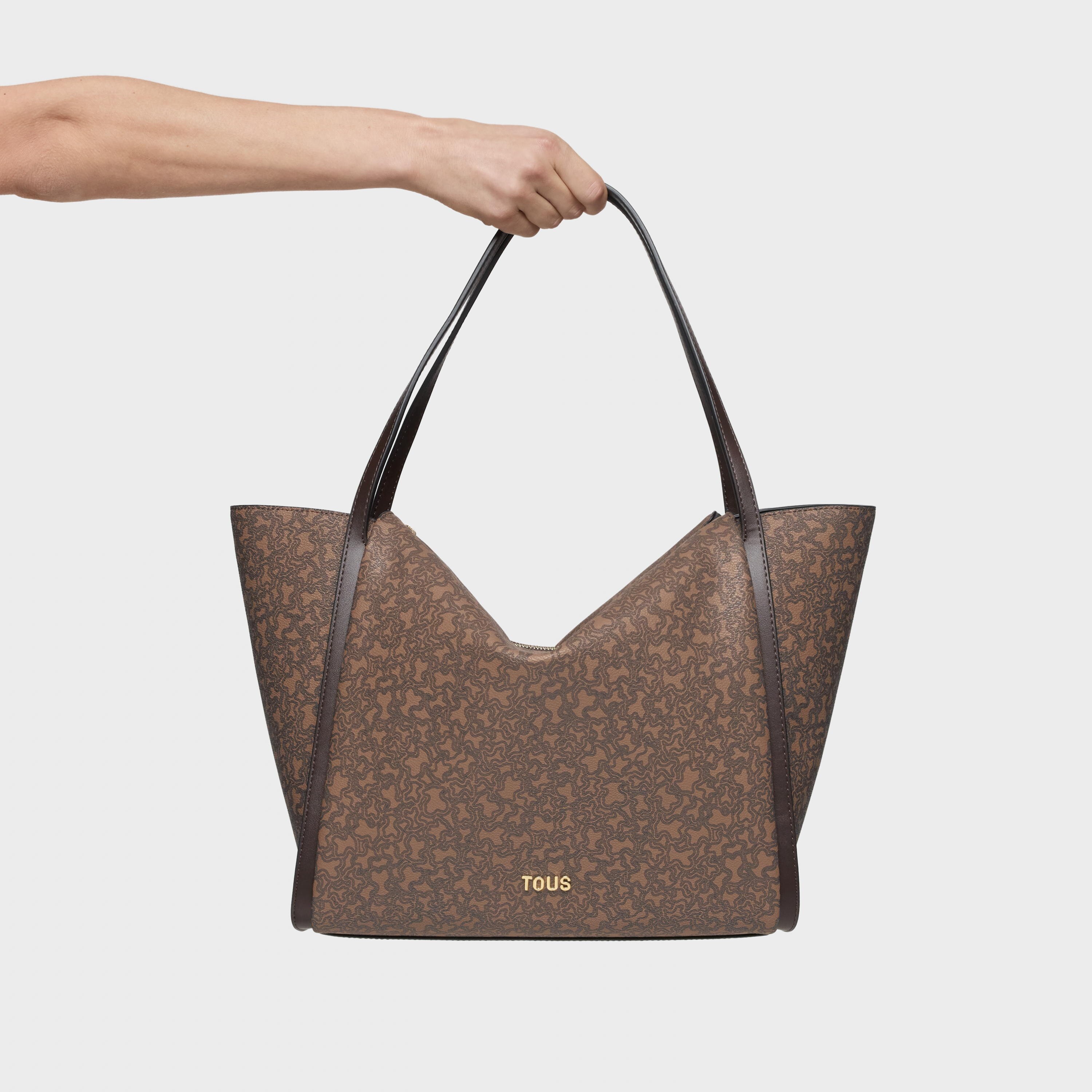 Large brown Tote bag TOUS Kaos Mini Lines