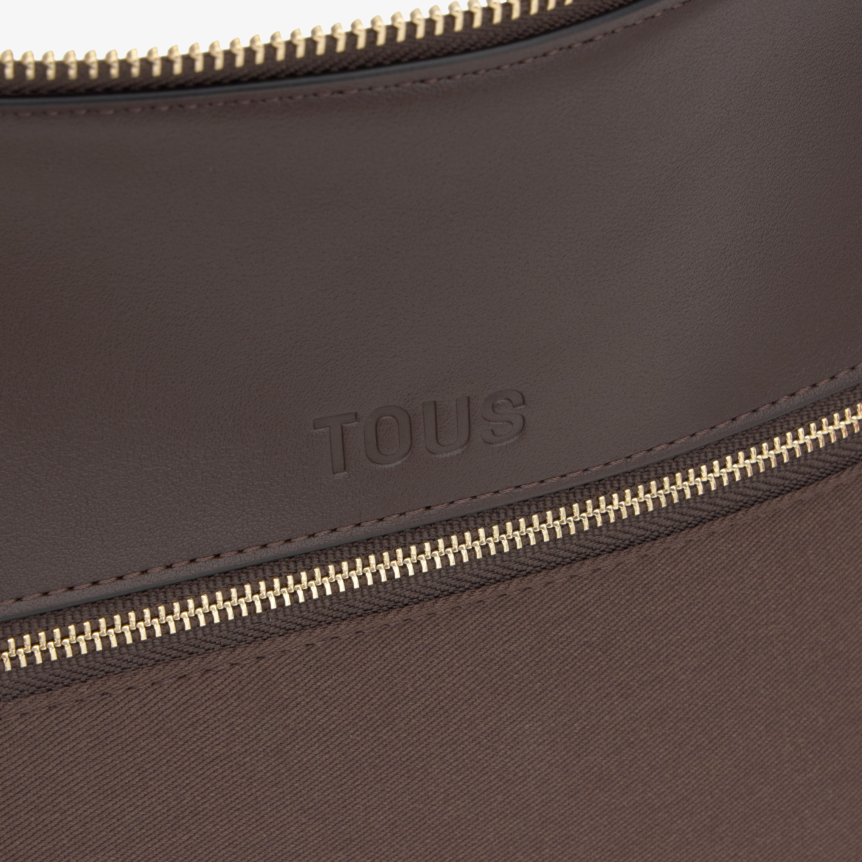 Medium brown City bag TOUS Kaos Mini Lines