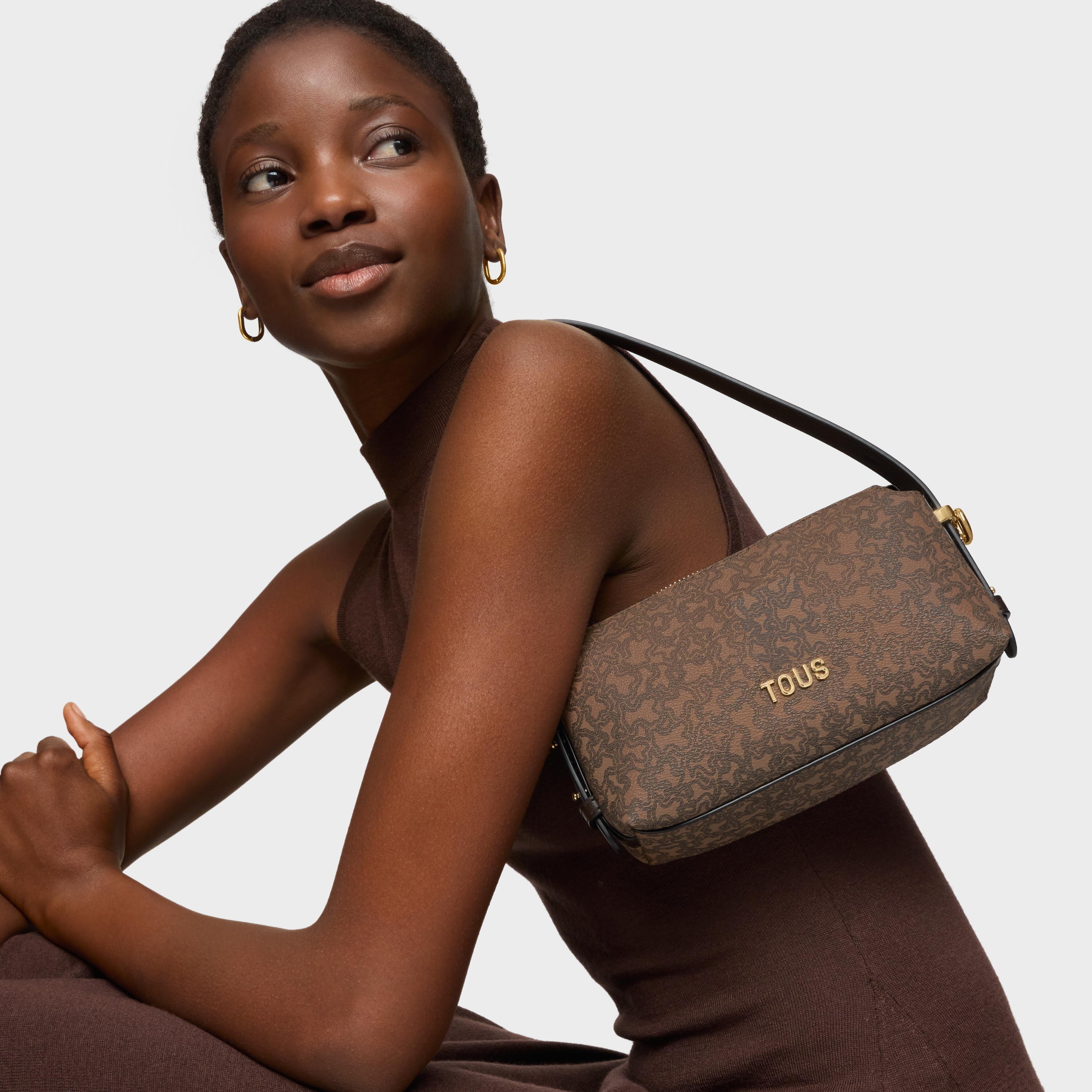 Brown Minibag TOUS Kaos Mini Lines