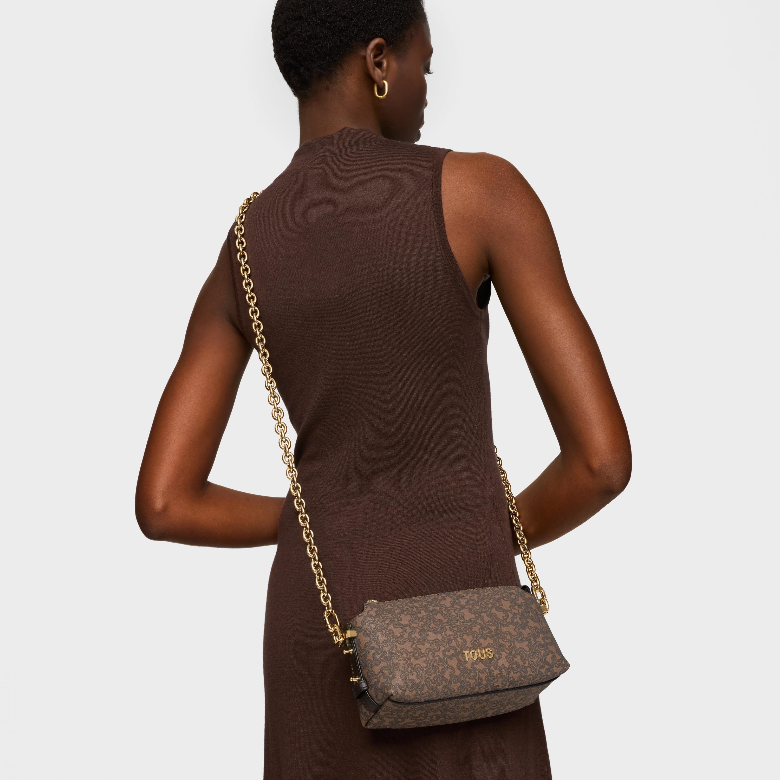 Brown Minibag TOUS Kaos Mini Lines