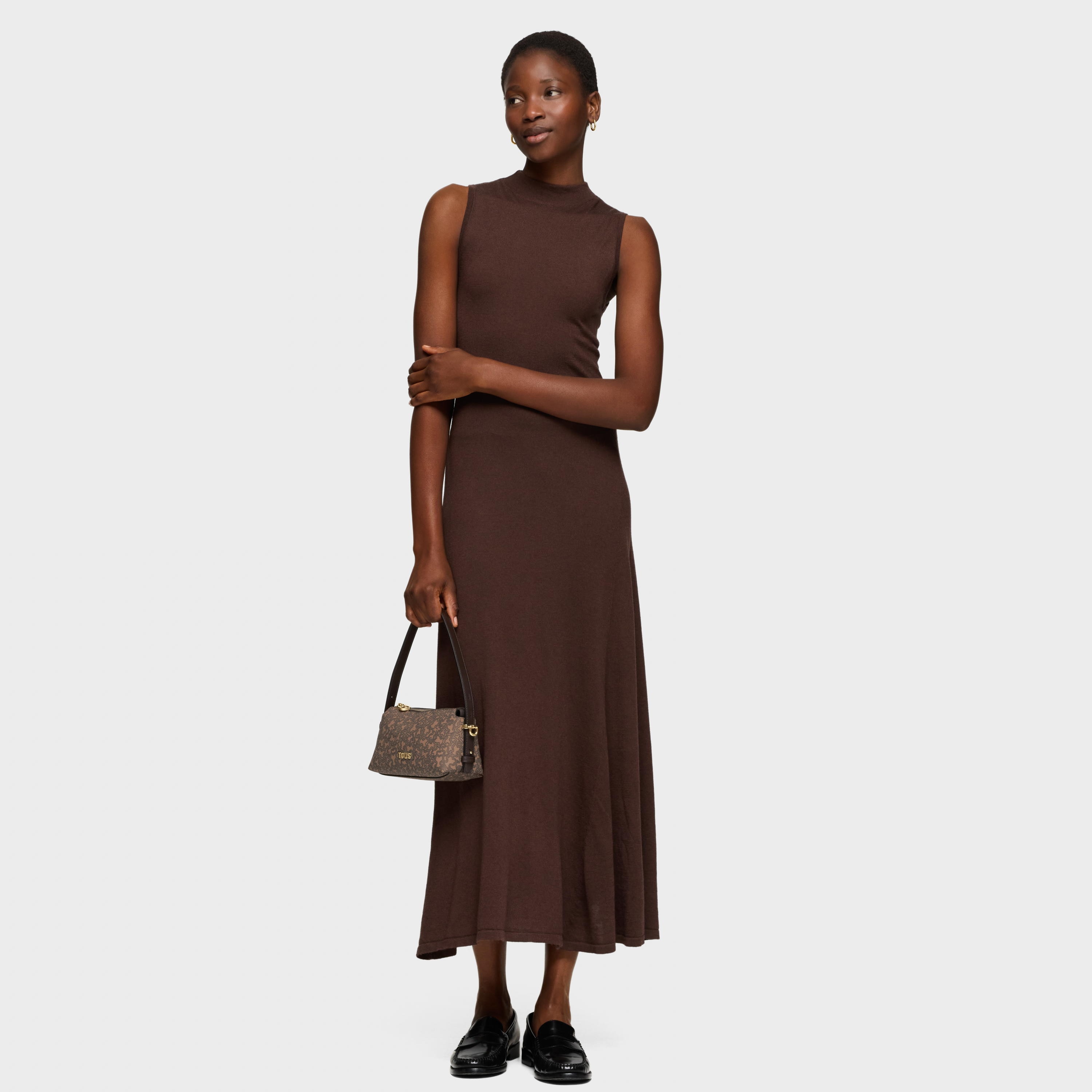 Brown Minibag TOUS Kaos Mini Lines