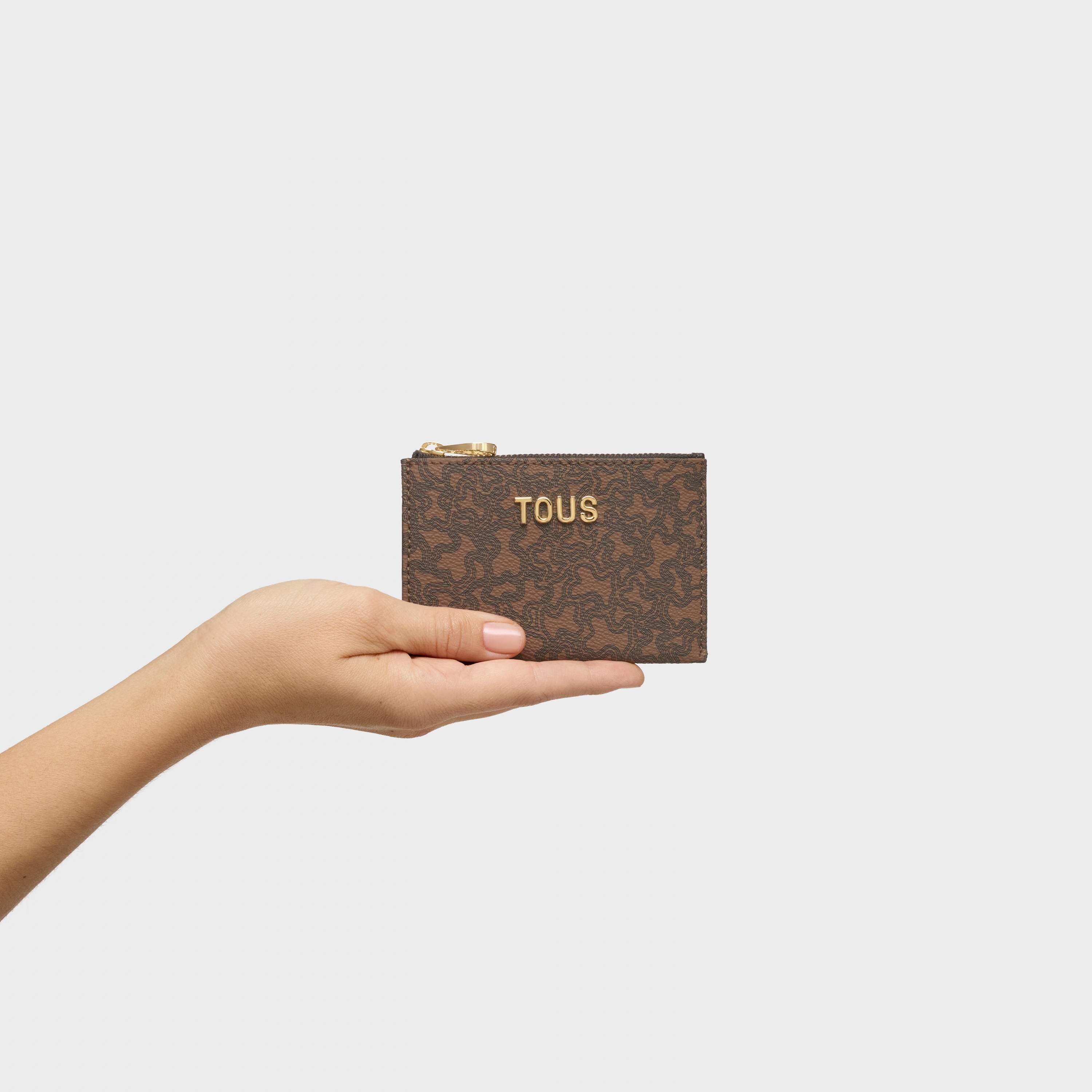 Brown Change purse cardholder TOUS Kaos Mini Lines