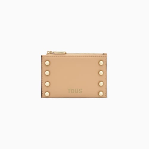 Pouzdro na karty s&nbsp;peněženkou na mince v&nbsp;p&iacute;skov&eacute; barvě TOUS Jewelry Studs