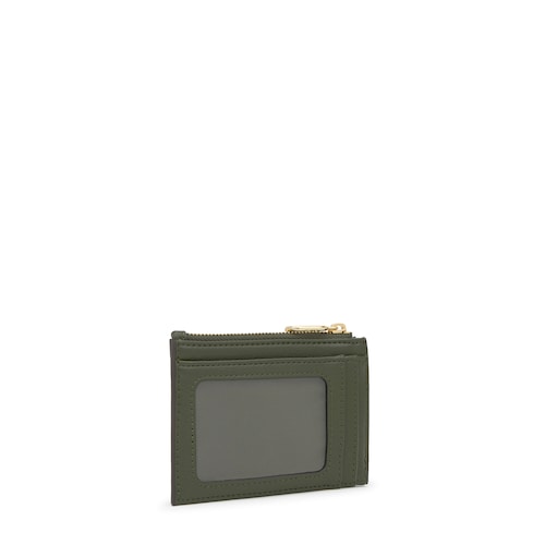 Porta-moedas/porta-cart&otilde;es caqui TOUS Jewelry Studs