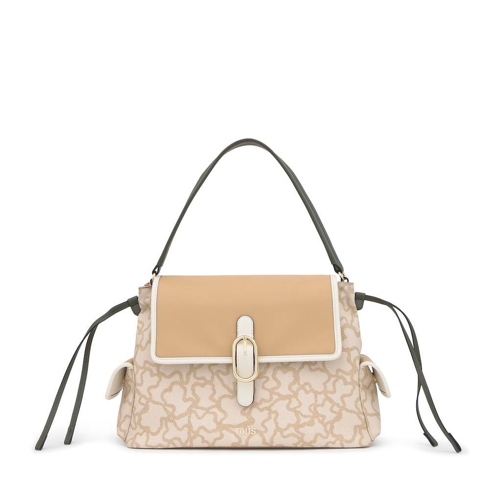 Mal&aacute; p&iacute;skově b&eacute;žov&aacute; Small color Shopping bag TOUS Kaos Icon