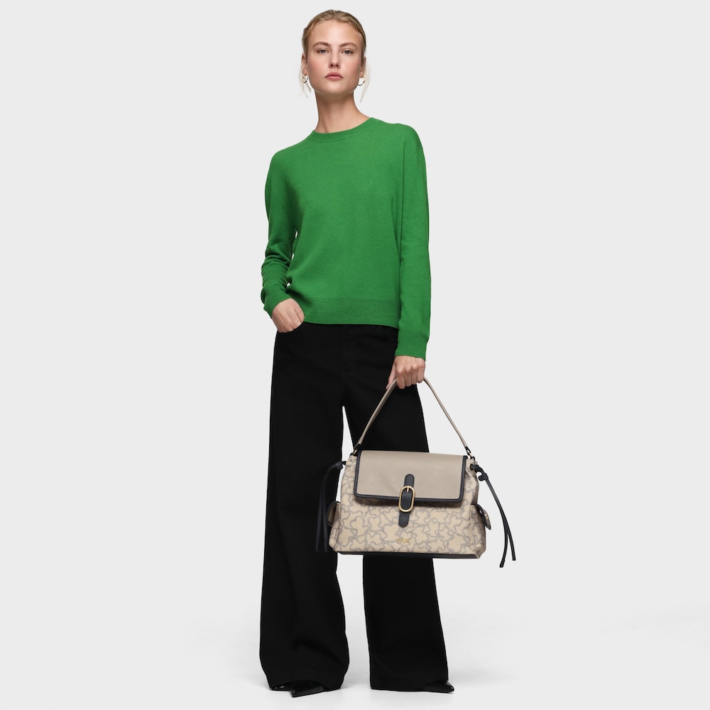 Mała szarobrązowa Torebka shopper TOUS Kaos Icon