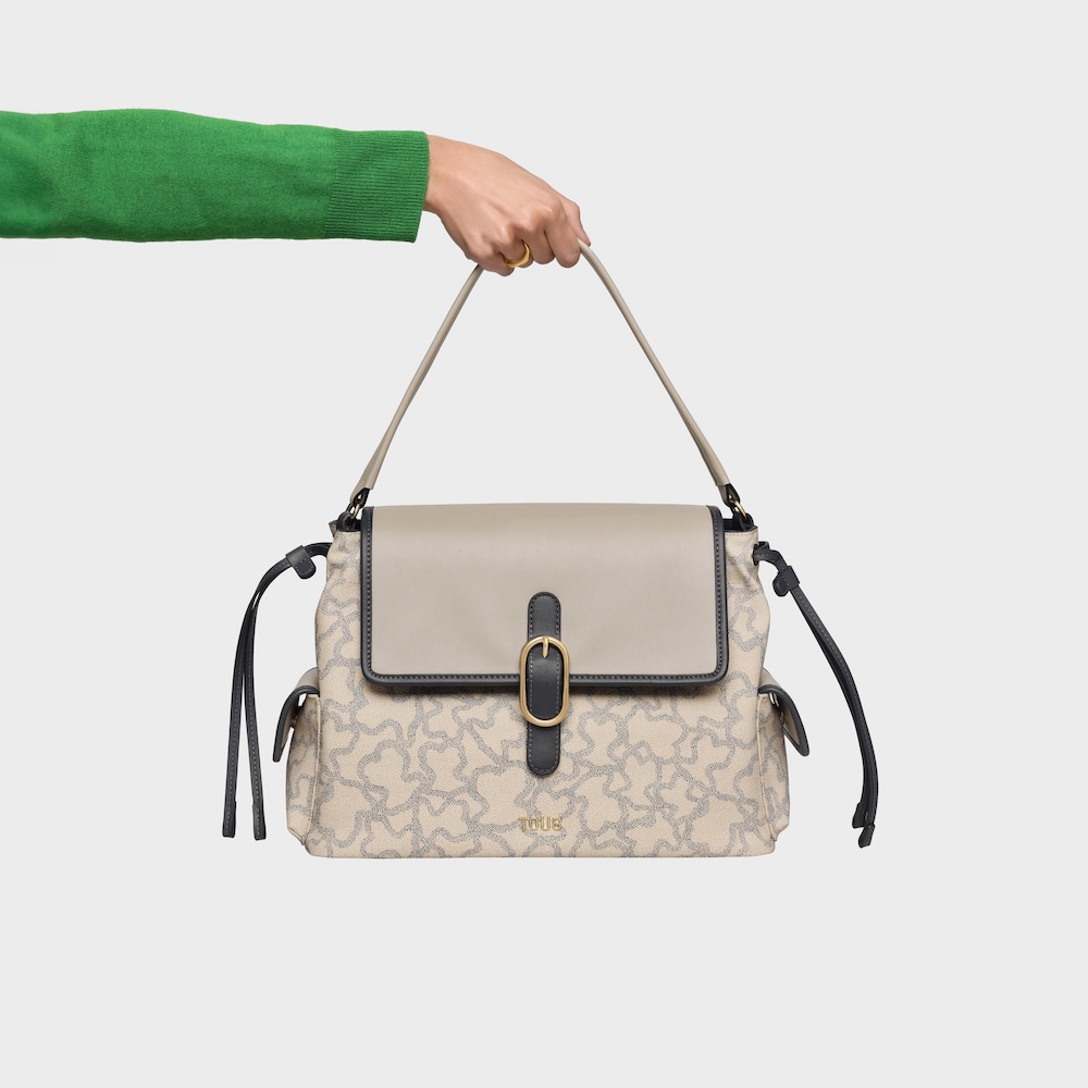 Mała szarobrązowa Torebka shopper TOUS Kaos Icon