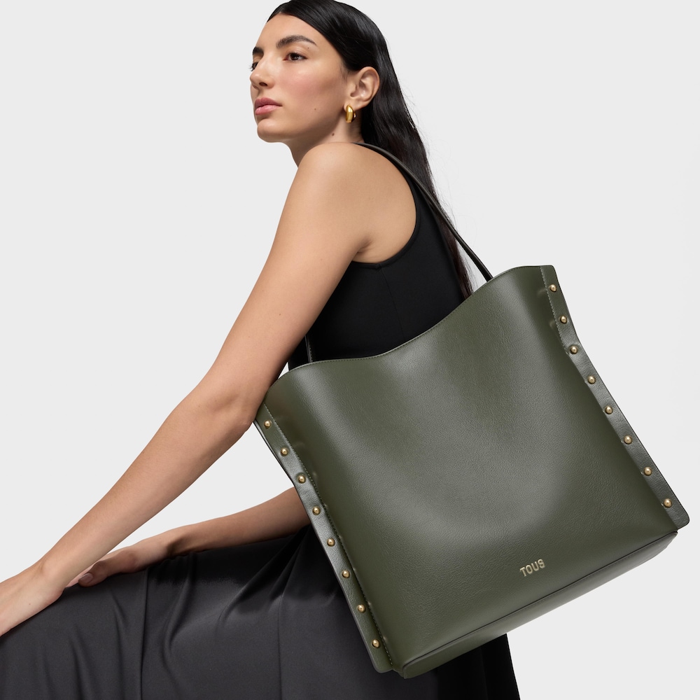 Tote bag color cachi TOUS Jewelry Studs