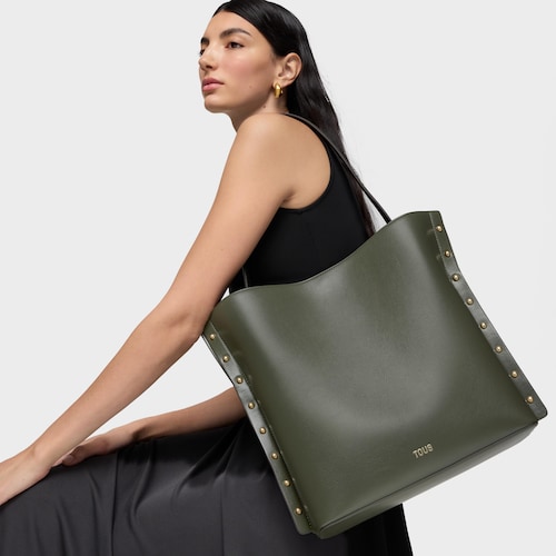 Khaki Tote bag TOUS Jewelry Studs
