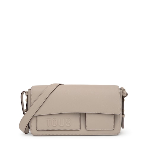 Sac &agrave; bandouli&egrave;re taupe moyen TOUS Back to Basics