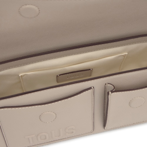 Sac &agrave; bandouli&egrave;re taupe moyen TOUS Back to Basics