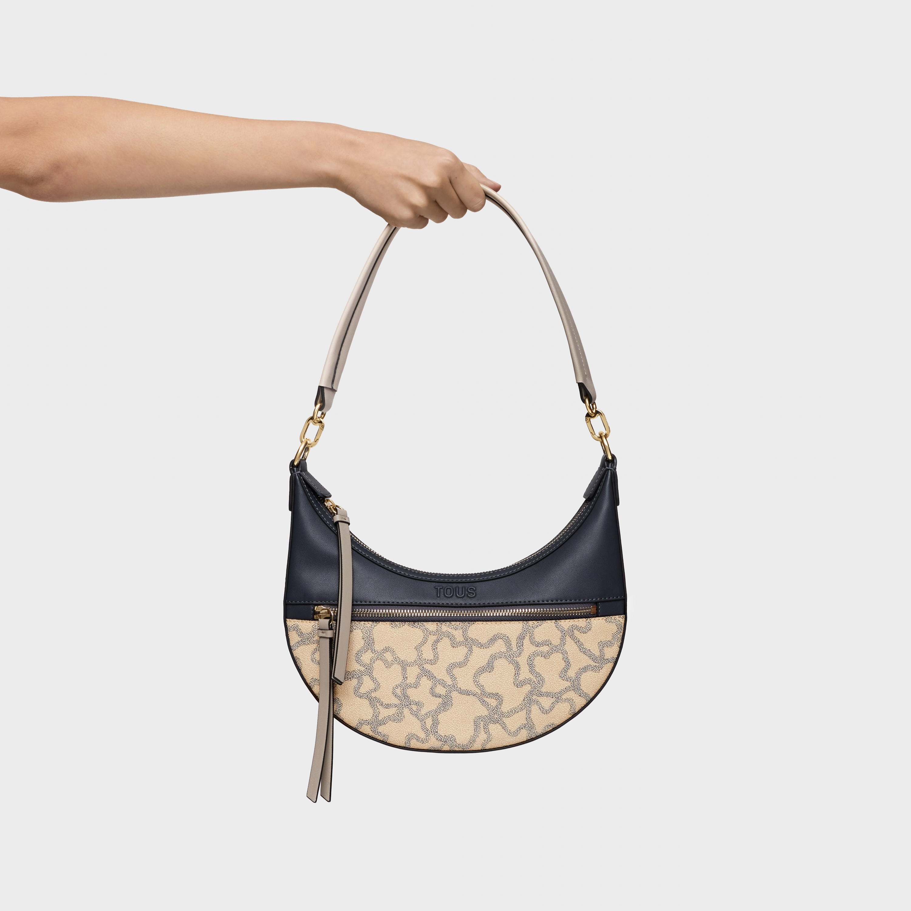 Taupe-colored Shoulder bag TOUS Kaos Icon
