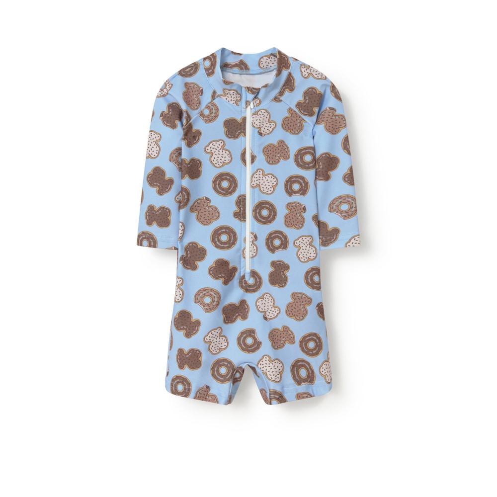 Light blue Donut baby one-piece swimsuit