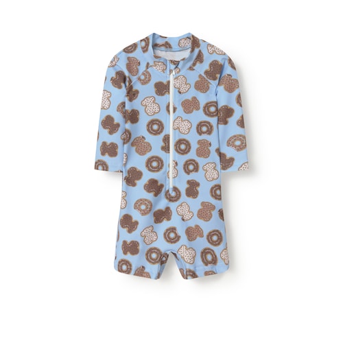 Light blue Donut baby one-piece swimsuit