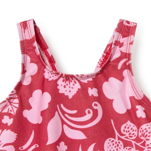Burgundy Flower baby girl swimsuit